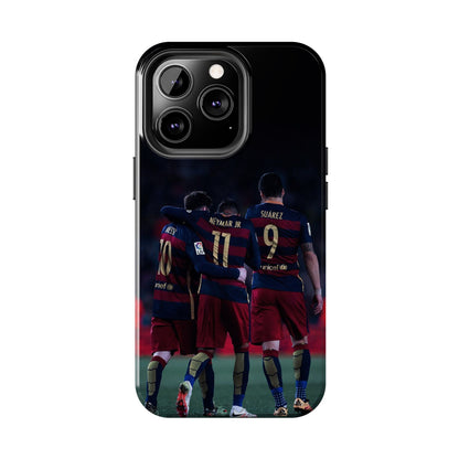 Soccer Team Tough Phone Case - Neymar Jr, Messi & Suarez Design