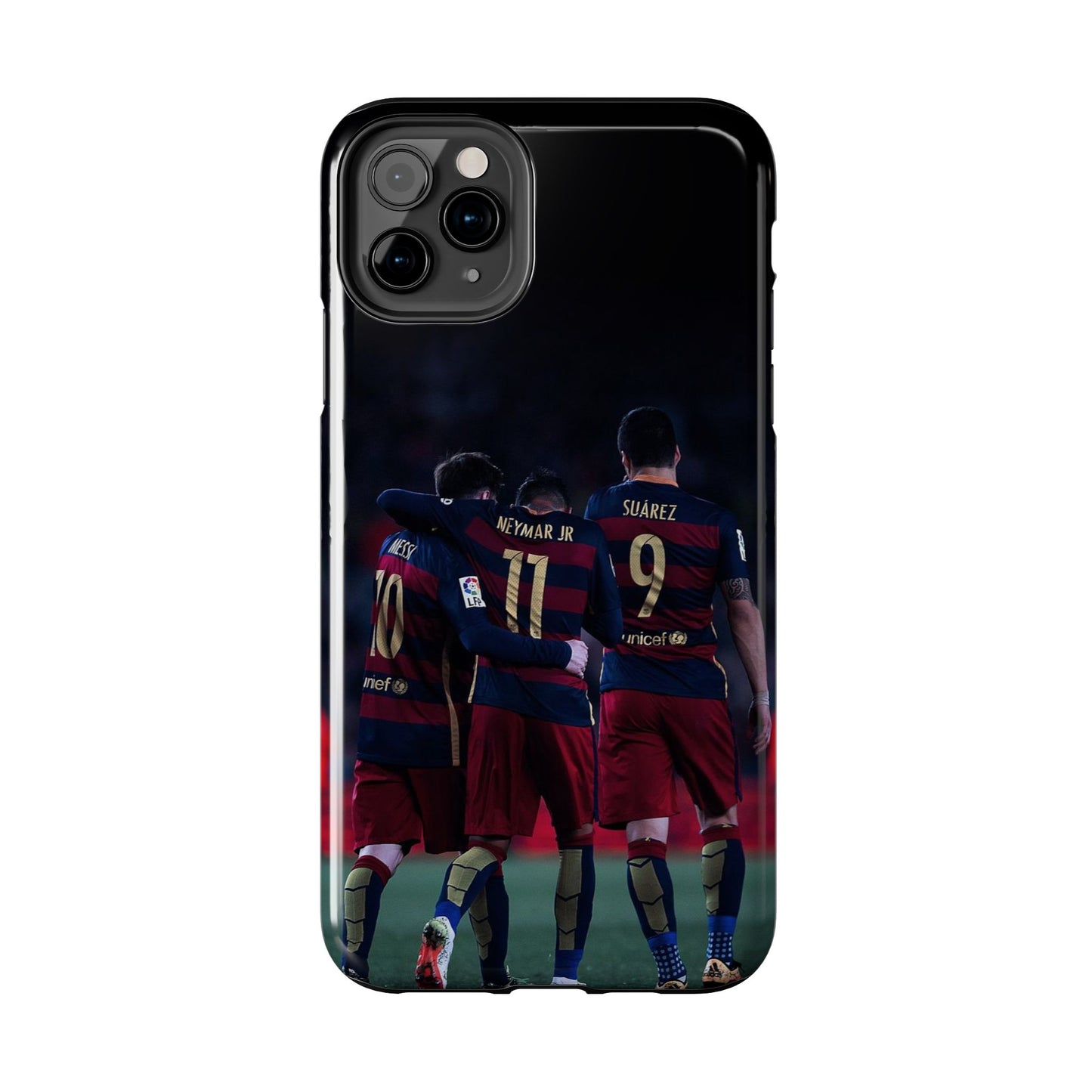 Soccer Team Tough Phone Case - Neymar Jr, Messi & Suarez Design