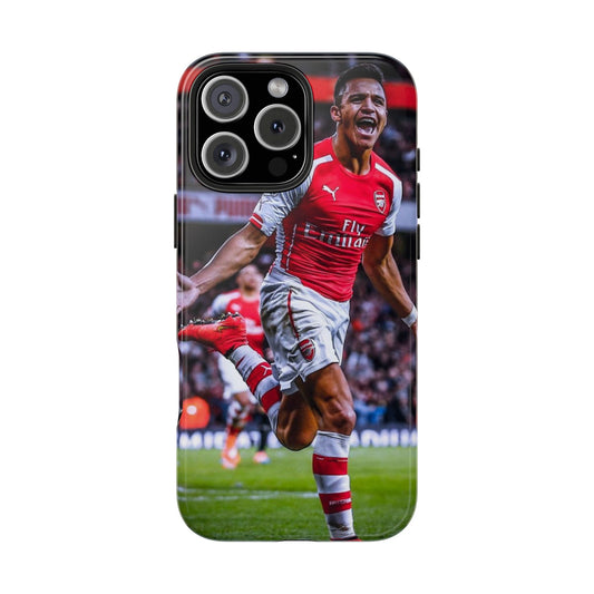 Sporty Tough Phone Case Featuring Celebrating Soccer Star