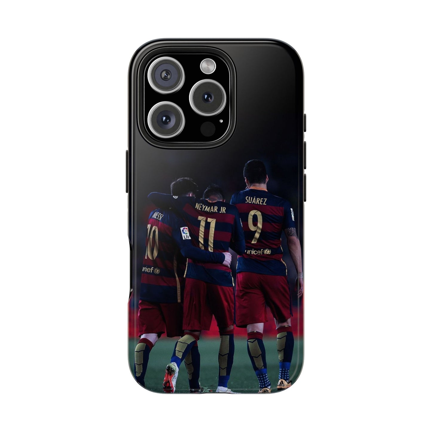 Soccer Team Tough Phone Case - Neymar Jr, Messi & Suarez Design