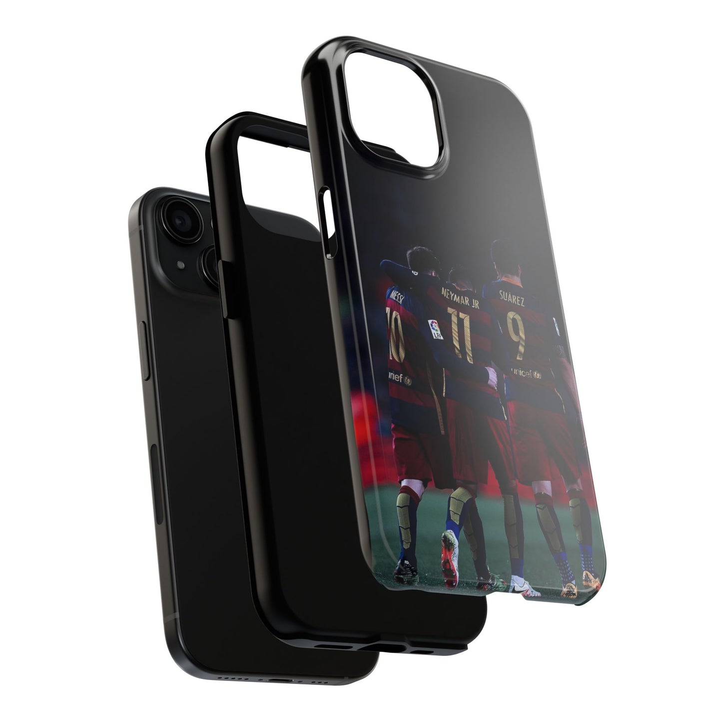 Soccer Team Tough Phone Case - Neymar Jr, Messi & Suarez Design