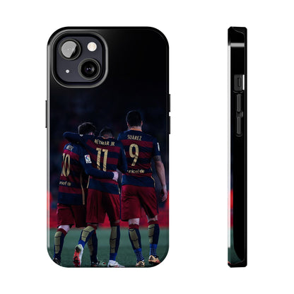 Soccer Team Tough Phone Case - Neymar Jr, Messi & Suarez Design