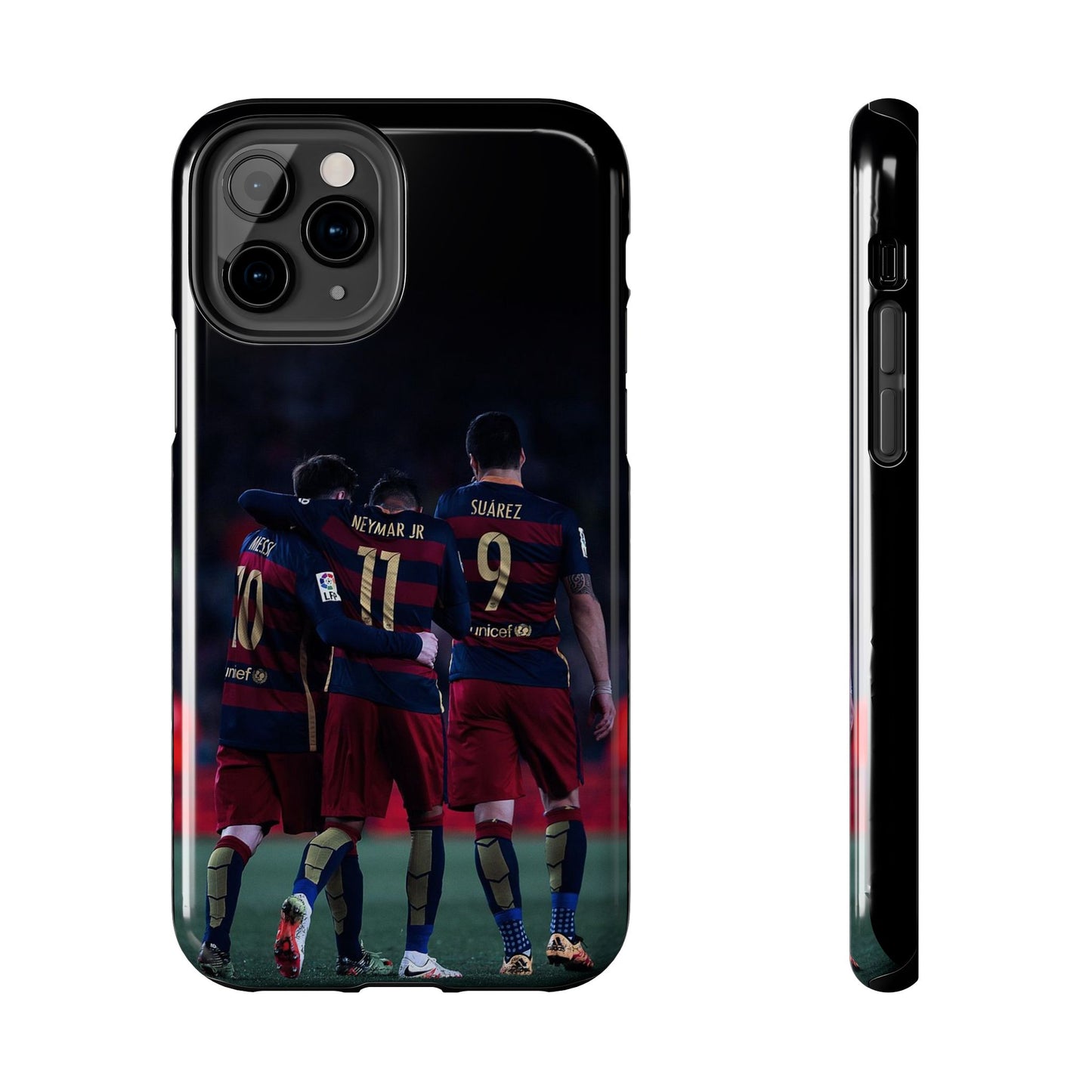 Soccer Team Tough Phone Case - Neymar Jr, Messi & Suarez Design