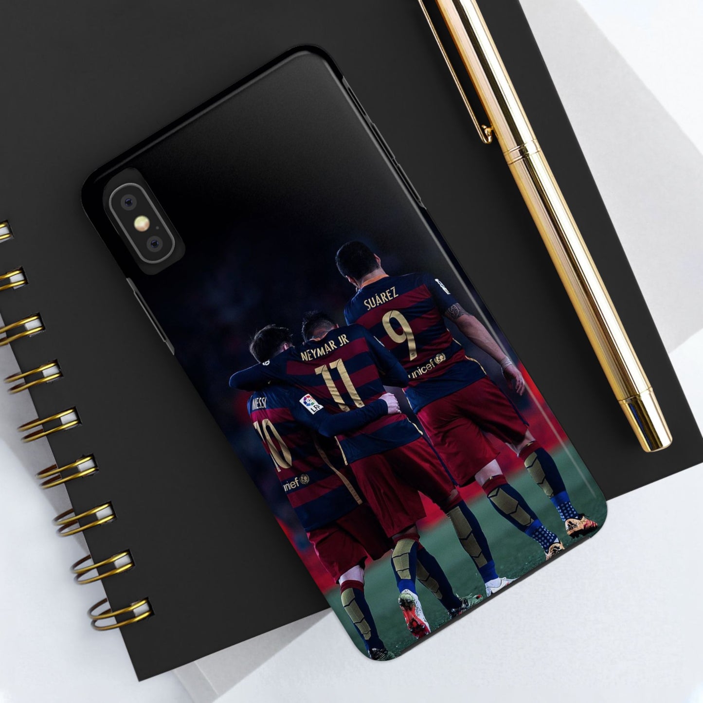 Soccer Team Tough Phone Case - Neymar Jr, Messi & Suarez Design