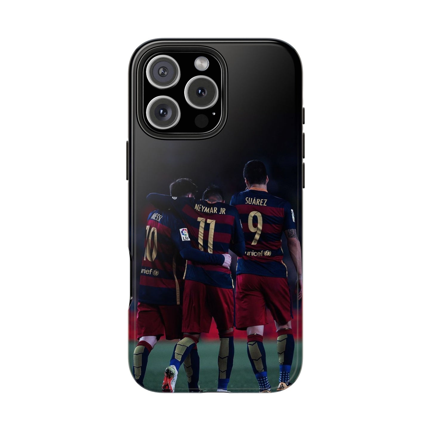 Soccer Team Tough Phone Case - Neymar Jr, Messi & Suarez Design